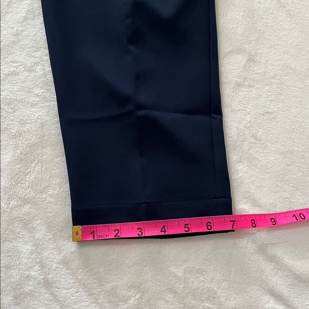 LOFT Navy Tie-Waist Trousers - Picture 6 of 10